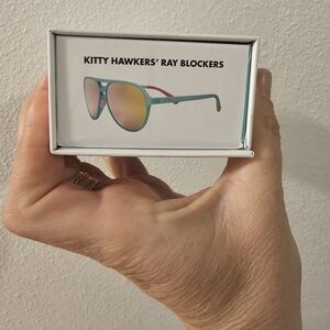 New in box Goodr Kitty Hawkers ray blockers teal and pink